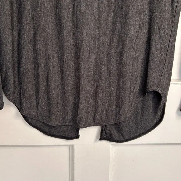 BNWT Wilfred La Rivière Split Back Long Sleeved Shirt in Heather Gray Size S - Picture 7 of 11